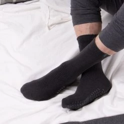 Totes Grey Mens Thermal Original Slipper Soc