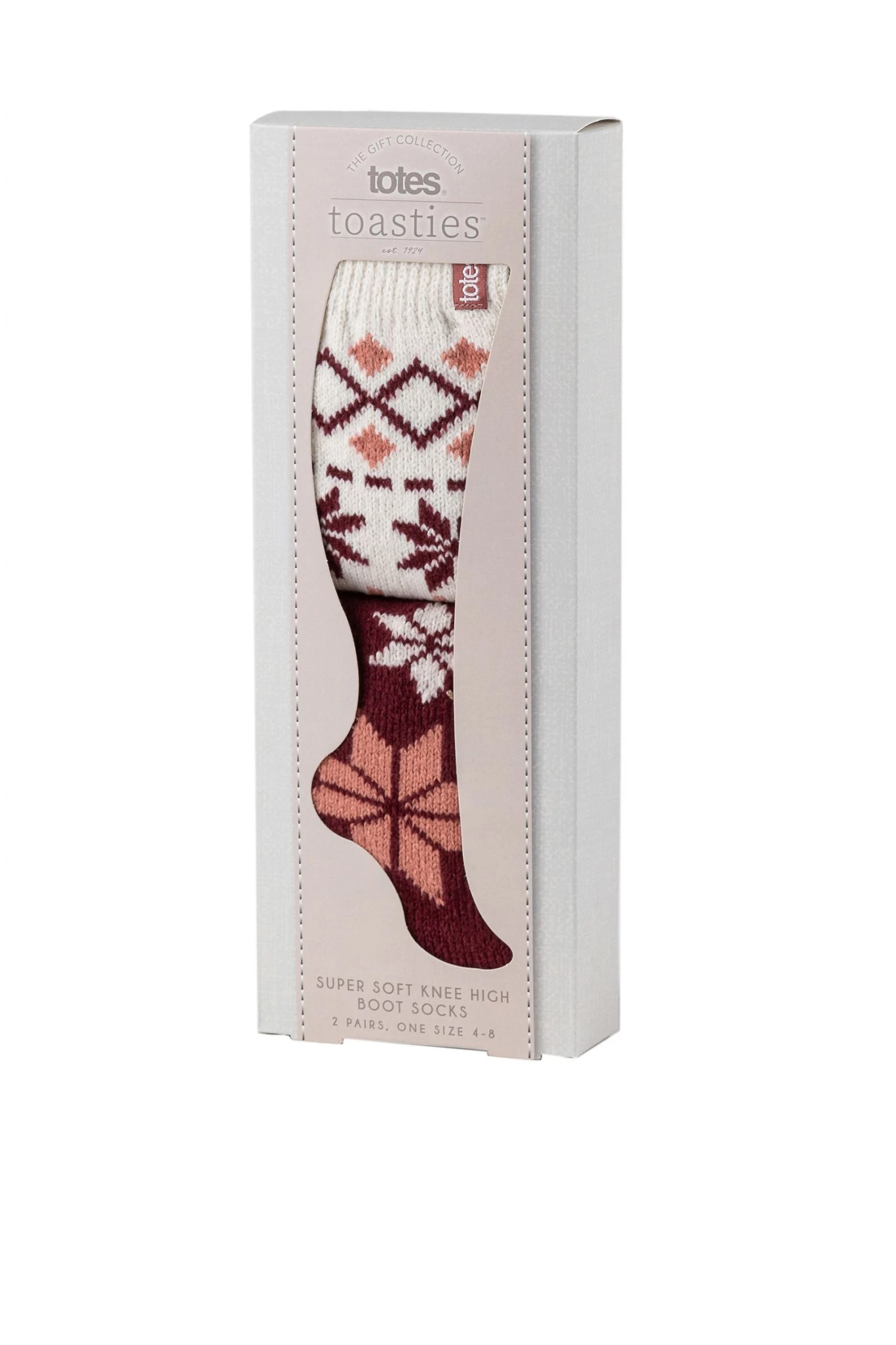 Totes Red Ladies Knee High Supersoft Welly Boot Socks 2 Totes Red Ladies Knee High Supersoft Welly Boot Socks - Image 2