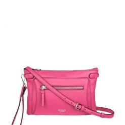 OSPREY LONDON Grainy Hide Leather Ruby Cross-Body Bag Stone -OSPREY LONDON Sales unnamed file 169