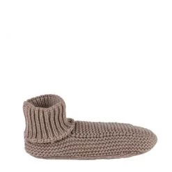 Totes Brown Mens Handknit Bootie Slipper-Sox -OSPREY LONDON Sales unnamed file 1694
