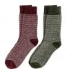 Totes Green Mens Wool Blend Textured Socks