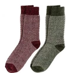 Totes Green Mens Wool Blend Textured Socks -OSPREY LONDON Sales unnamed file 1699