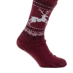 Totes Red Mens Fairisle Stag Slipper Sock With Sherpa Lining -OSPREY LONDON Sales unnamed file 1726 scaled