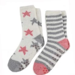Totes Grey 2PP Ladies Eco Super Soft Socks