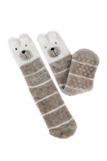 Totes Grey Ladies Novelty Supersoft Socks 4 Totes Grey Ladies Novelty Supersoft Socks - Image 4