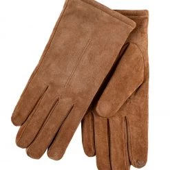 Totes Brown Isotoner Ladies One Point Suede Glove