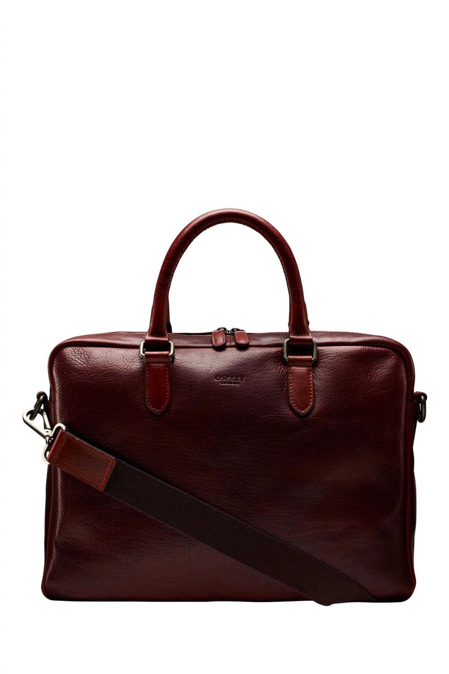 OSPREY LONDON Cognac Oily Saddle Leather Hector Laptop Bag 1 OSPREY LONDON Cognac Oily Saddle Leather Hector Laptop Bag