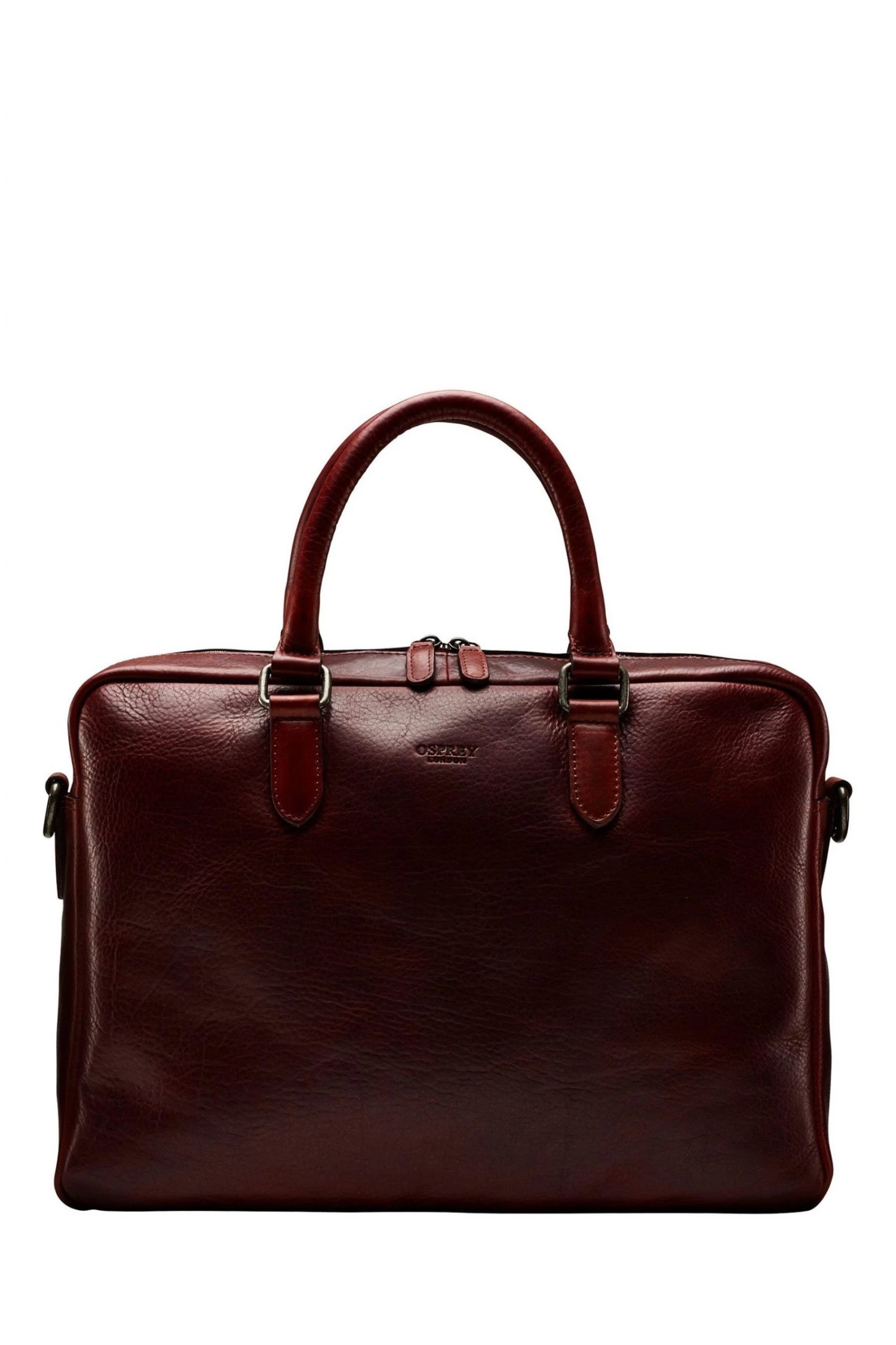 OSPREY LONDON Cognac Oily Saddle Leather Hector Laptop Bag 2 OSPREY LONDON Cognac Oily Saddle Leather Hector Laptop Bag - Image 2