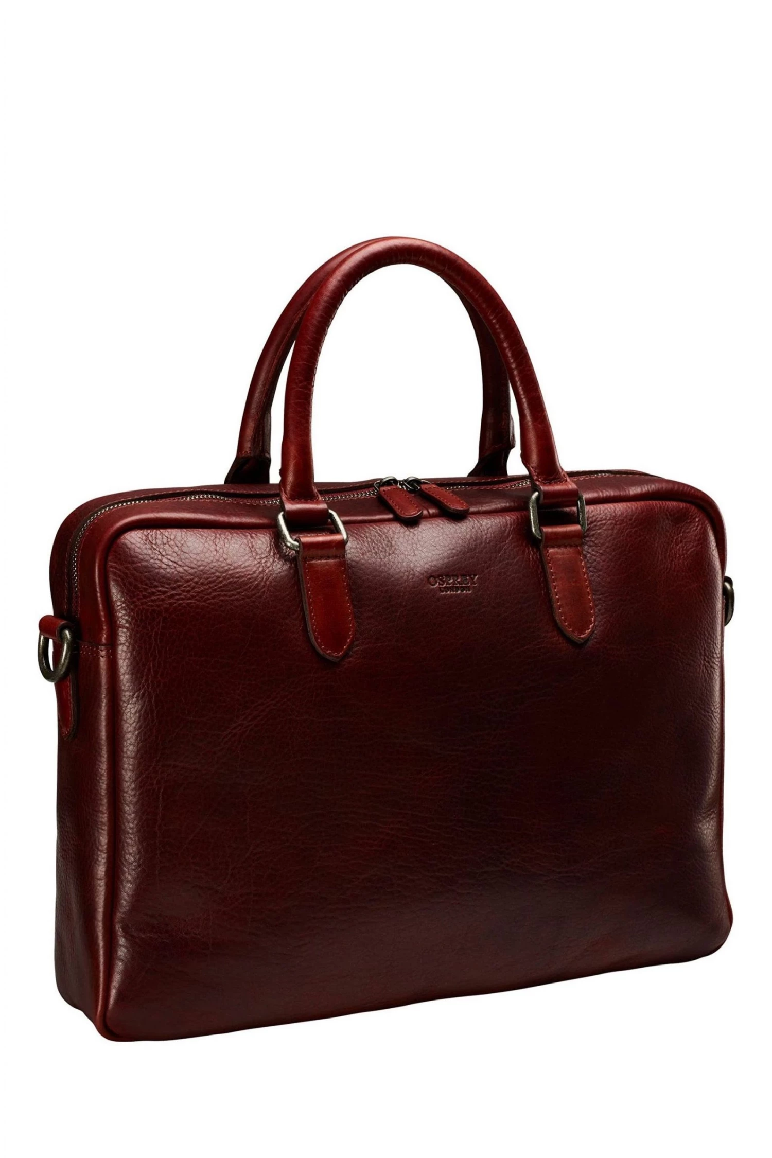 OSPREY LONDON Cognac Oily Saddle Leather Hector Laptop Bag 3 OSPREY LONDON Cognac Oily Saddle Leather Hector Laptop Bag - Image 3