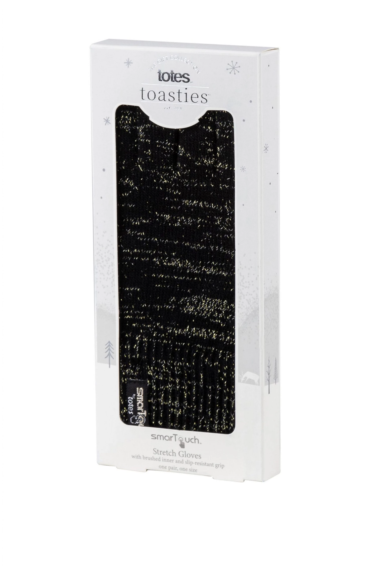 Totes Black Ladies Stretch Knitted Smartouch Gloves 2 Totes Black Ladies Stretch Knitted Smartouch Gloves - Image 2