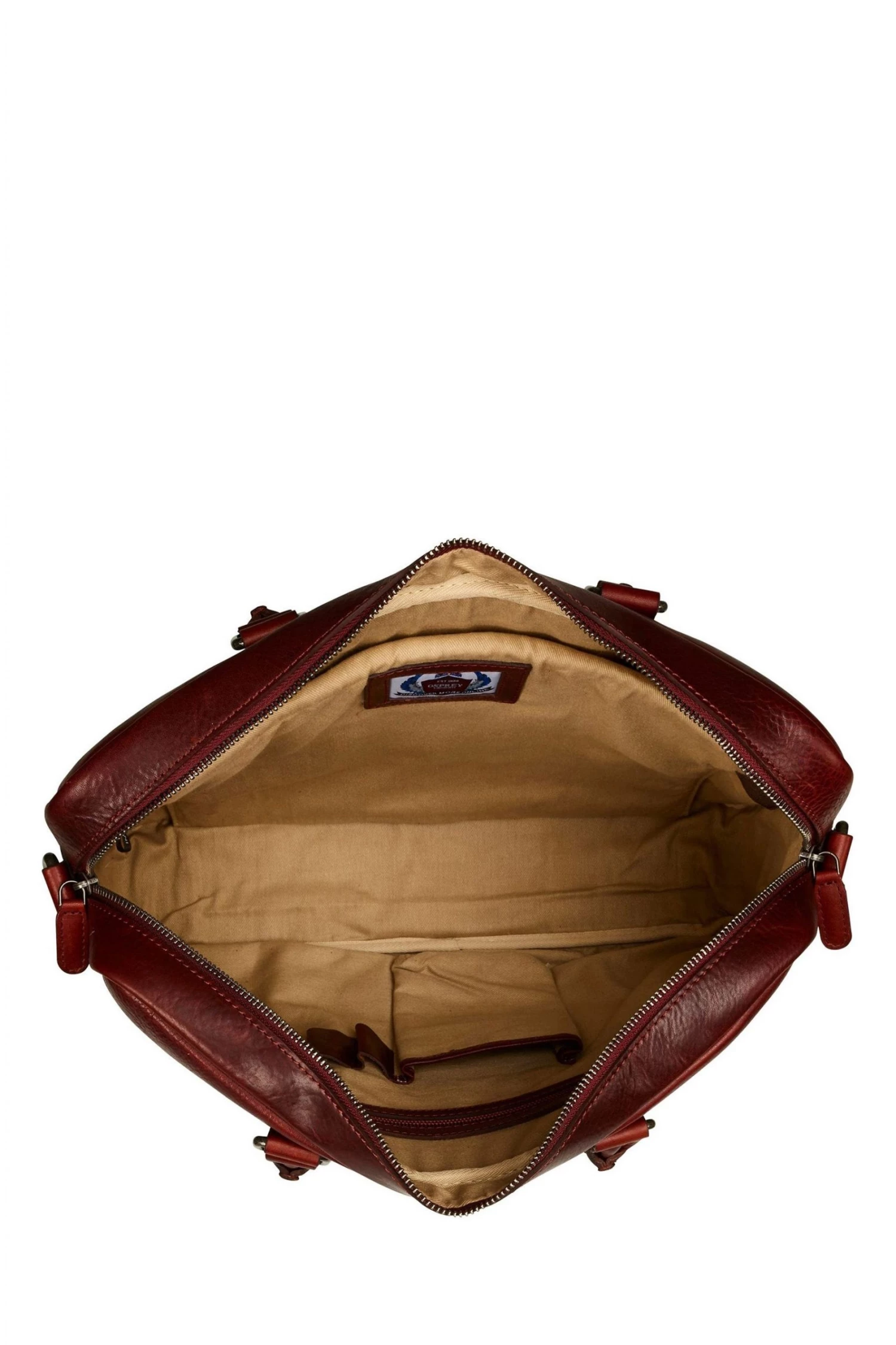 OSPREY LONDON Cognac Oily Saddle Leather Hector Laptop Bag 4 OSPREY LONDON Cognac Oily Saddle Leather Hector Laptop Bag - Image 4