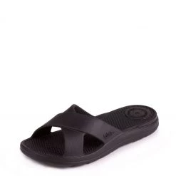 Totes Black SolbounceLadies Cross Slide