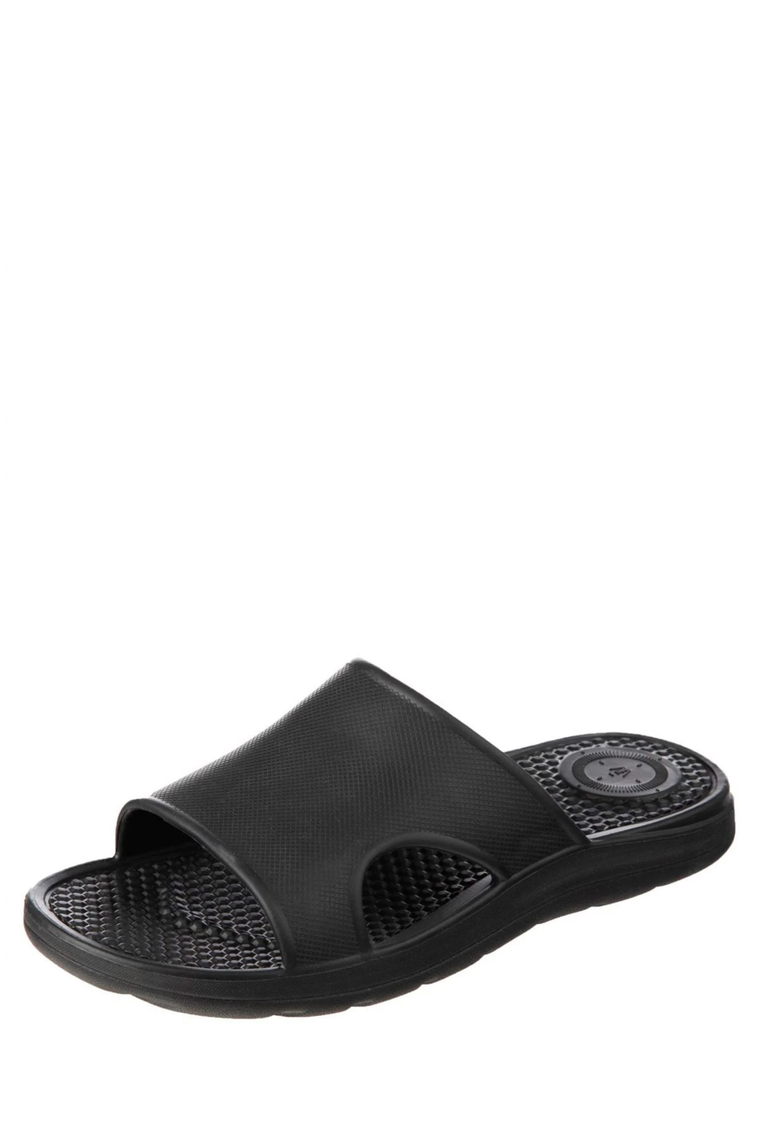 Totes Black Solbounce Mens Side Vent Sandal 2 Totes Black Solbounce Mens Side Vent Sandal - Image 2