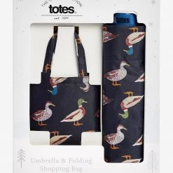 Totes White Supermini & Matching Bag In Bag Shopper