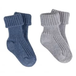 Totes Blue Baby Turnover Socks