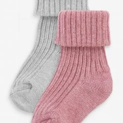 Totes Pink Baby Turnover Socks