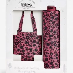 Totes Pink Supermini & Matching Bag In Bag Shopper
