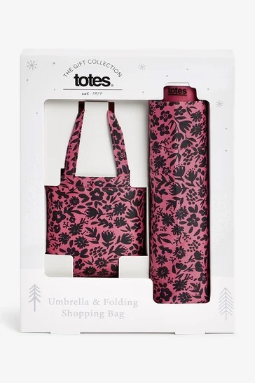 Totes Pink Supermini & Matching Bag In Bag Shopper 2 Totes Pink Supermini & Matching Bag In Bag Shopper - Image 2