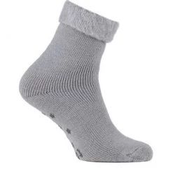 Totes Grey Ladies Brushed Bed Sock With Tread -OSPREY LONDON Sales unnamed file 1964