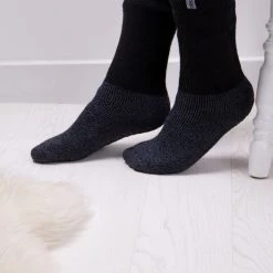 Totes Blue Mens Thermal Original Slipper Sock