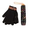 Totes Black Supermini & Knit Glove