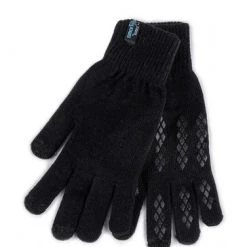 Totes Black Mens Stretch Knitted Smartouch Gloves -OSPREY LONDON Sales unnamed file 2021