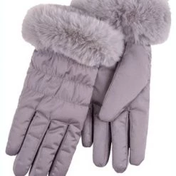 Totes Black Water Repellent Padded Smartouch With Faux Fur Cuff -OSPREY LONDON Sales unnamed file 2024