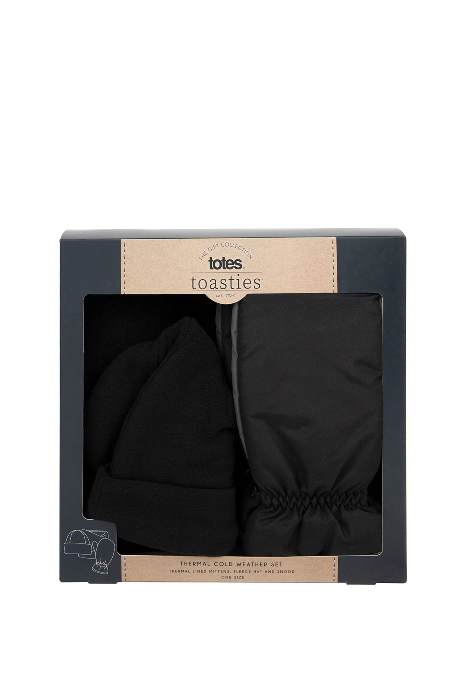 Totes Black Mens Cold Weather Thermal Set 5 Totes Black Mens Cold Weather Thermal Set - Image 5