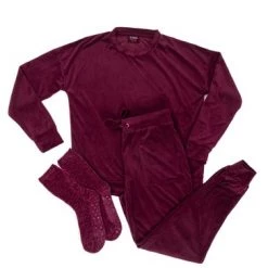 Totes Purple Ladies Velour Loungewear & Sock Set -OSPREY LONDON Sales unnamed file 2034