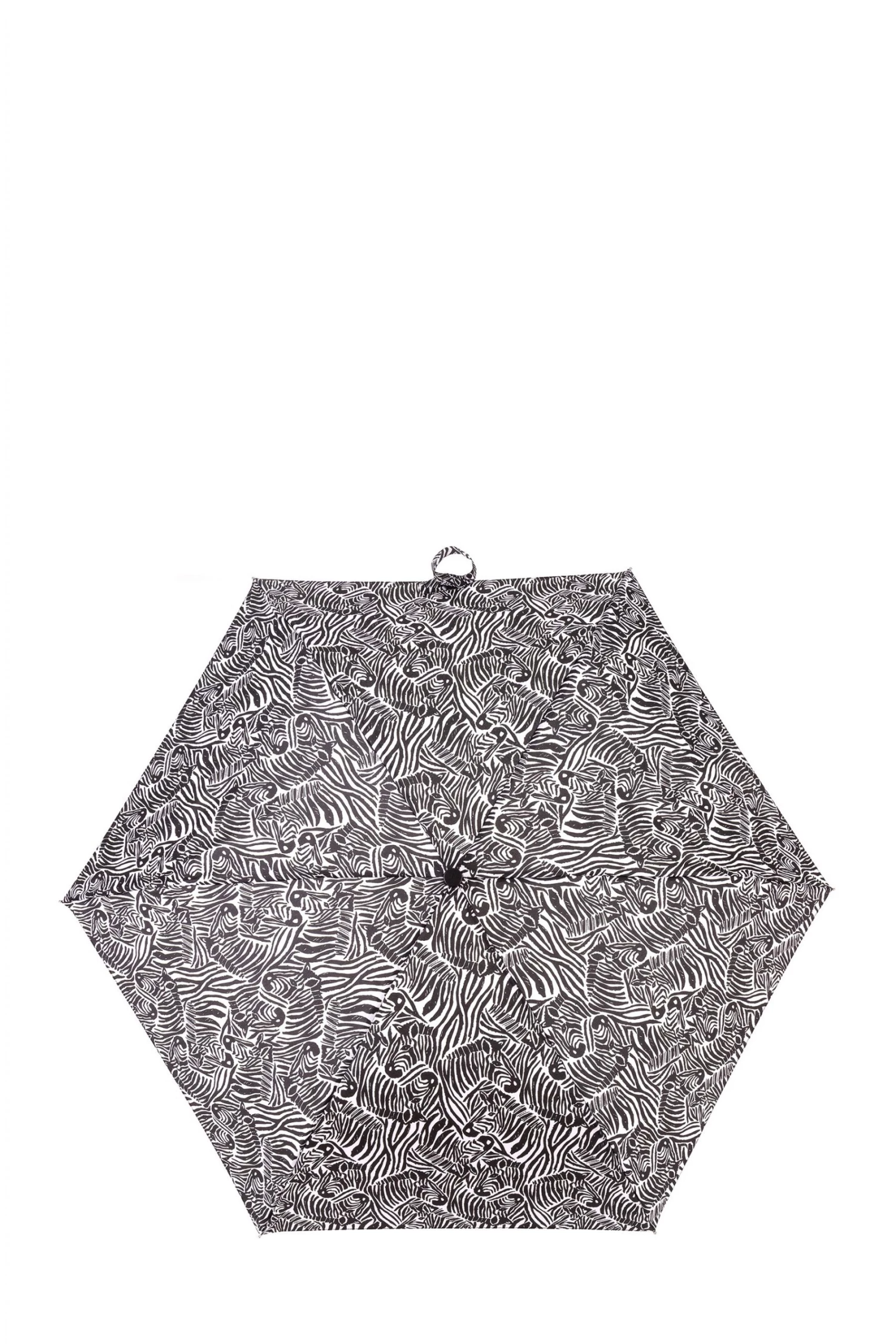 Totes Black Animal Zebra Auto O/C Thin Umbrella 2 Totes Black Animal Zebra Auto O/C Thin Umbrella - Image 2
