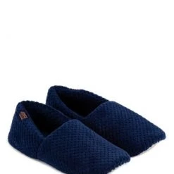 Totes Navy Isotoner Popcorn Terry Mule -OSPREY LONDON Sales unnamed file 2066