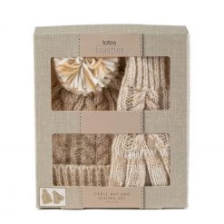 Totes Cream Ladies Cold Weather Set (Hat & Gloves) -OSPREY LONDON Sales unnamed file 2074 scaled