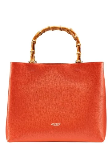 OSPREY LONDON The Clio Italian Leather Burnt Orange Grab Bag 5 OSPREY LONDON The Clio Italian Leather Burnt Orange Grab Bag - Image 5