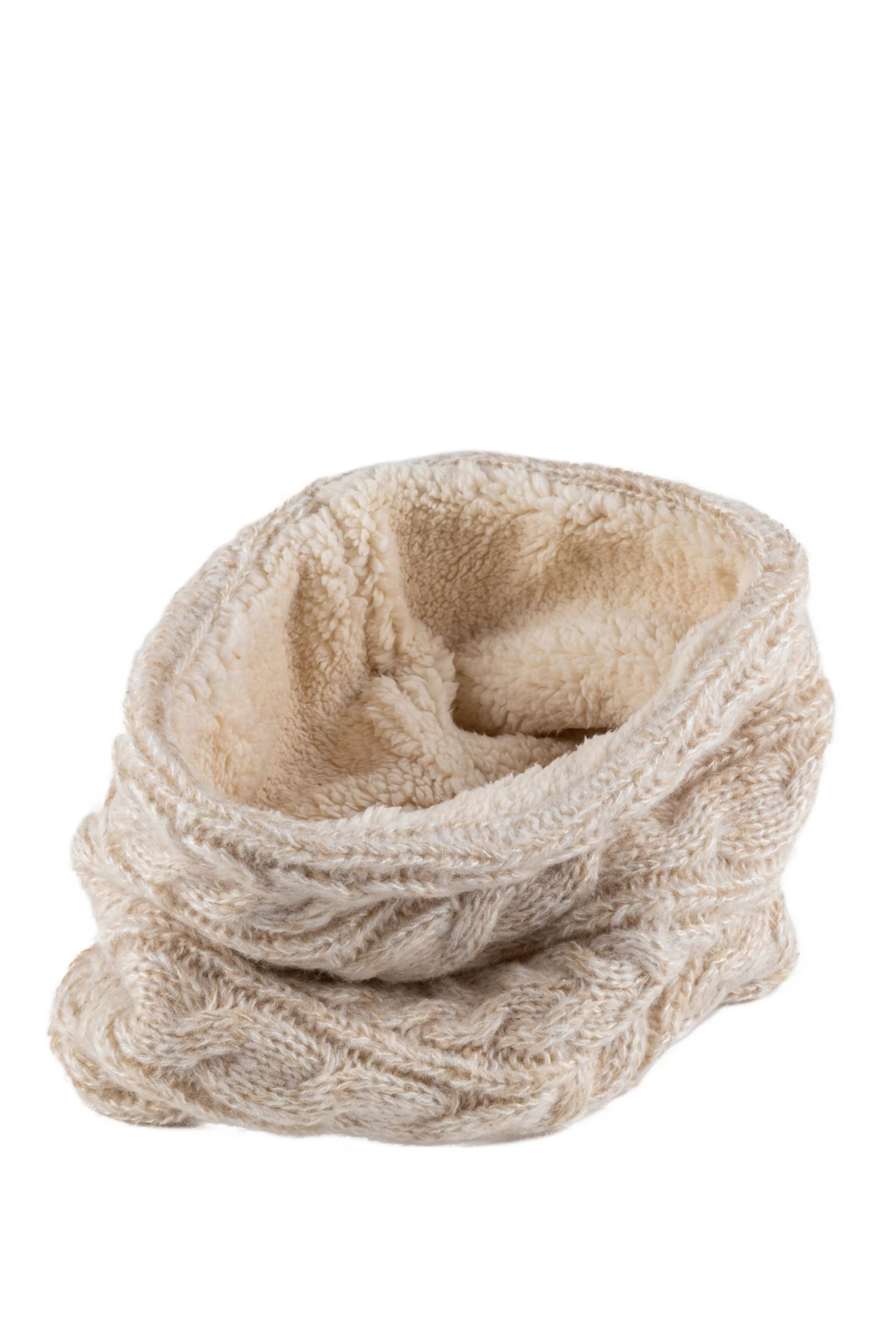 Totes Cream Ladies Cold Weather Set (Cable Knit Snood) 2 Totes Cream Ladies Cold Weather Set (Cable Knit Snood) - Image 2