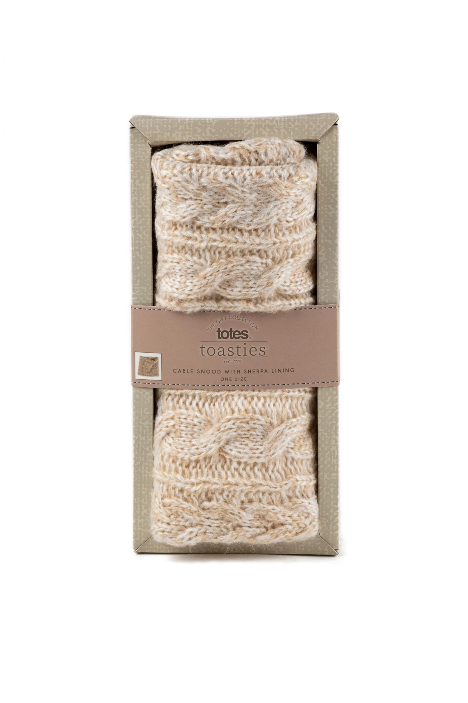 Totes Cream Ladies Cold Weather Set (Cable Knit Snood) 3 Totes Cream Ladies Cold Weather Set (Cable Knit Snood) - Image 3