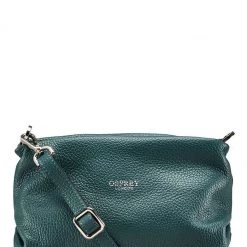 OSPREY LONDON Carina Nappa Leather Shrug Bag Sea Green