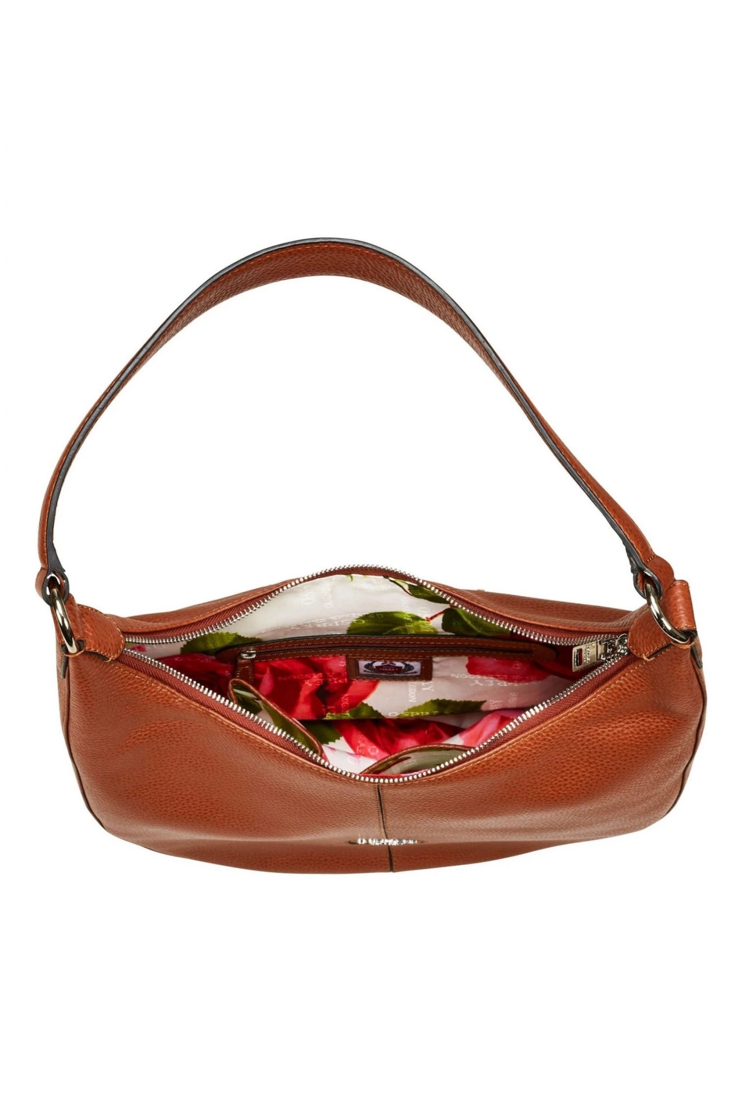 OSPREY LONDON Grainy Hide Leather Rita Hobo Bag Tan Brown 3 OSPREY LONDON Grainy Hide Leather Rita Hobo Bag Tan Brown - Image 3