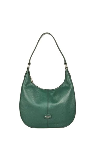 OSPREY LONDON Grainy Hide Leather Rita Hobo Bag Tan Brown 8 OSPREY LONDON Grainy Hide Leather Rita Hobo Bag Tan Brown - Image 8