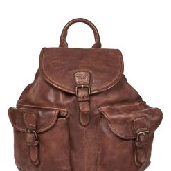 OSPREY LONDON Washed Leather Hazelden Backpack Cognac