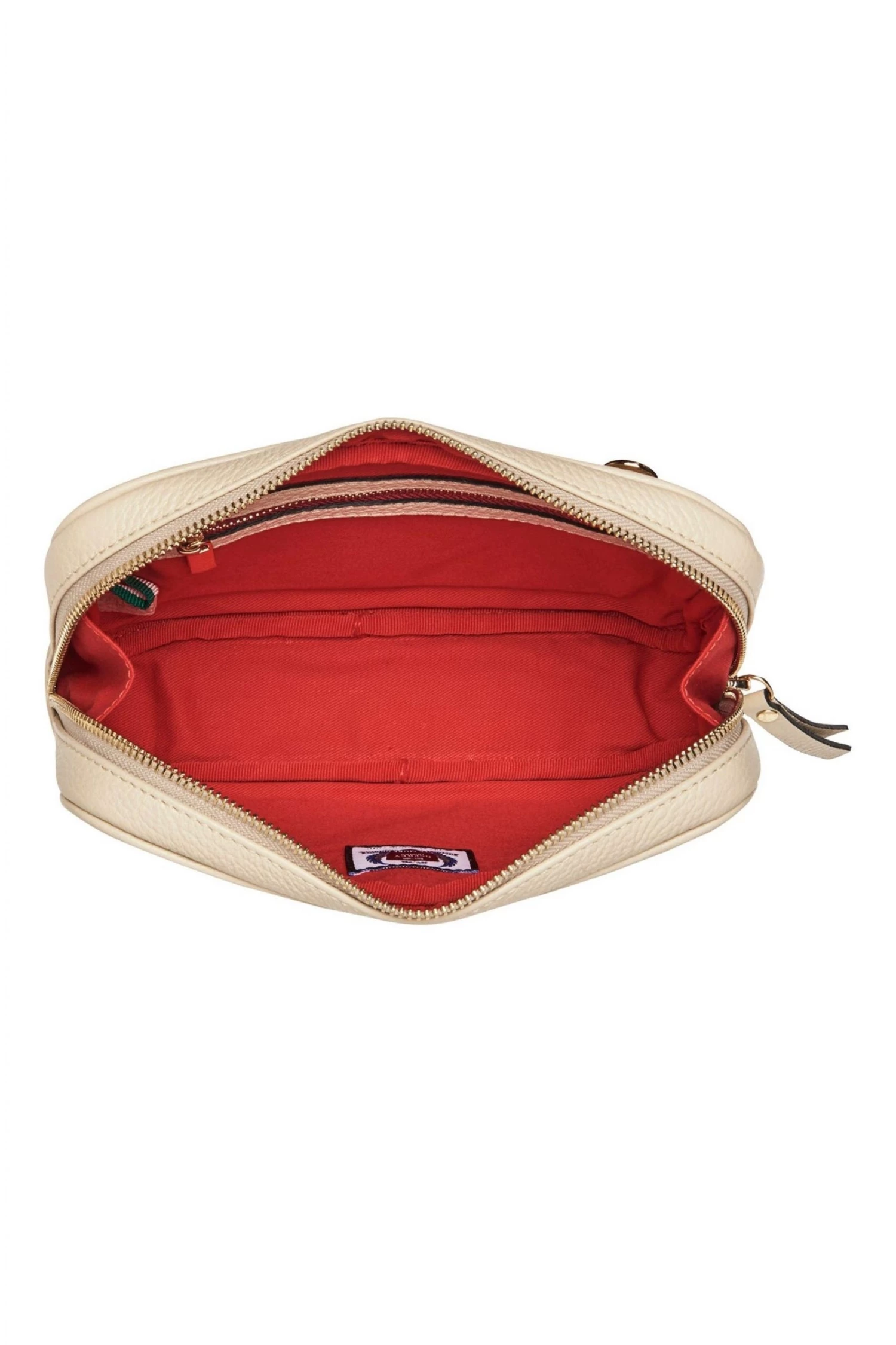 OSPREY LONDON Womens Grainy Hide Leather Roma Cross-Body Bag Blush Pink 4 OSPREY LONDON Womens Grainy Hide Leather Roma Cross-Body Bag Blush Pink - Image 4