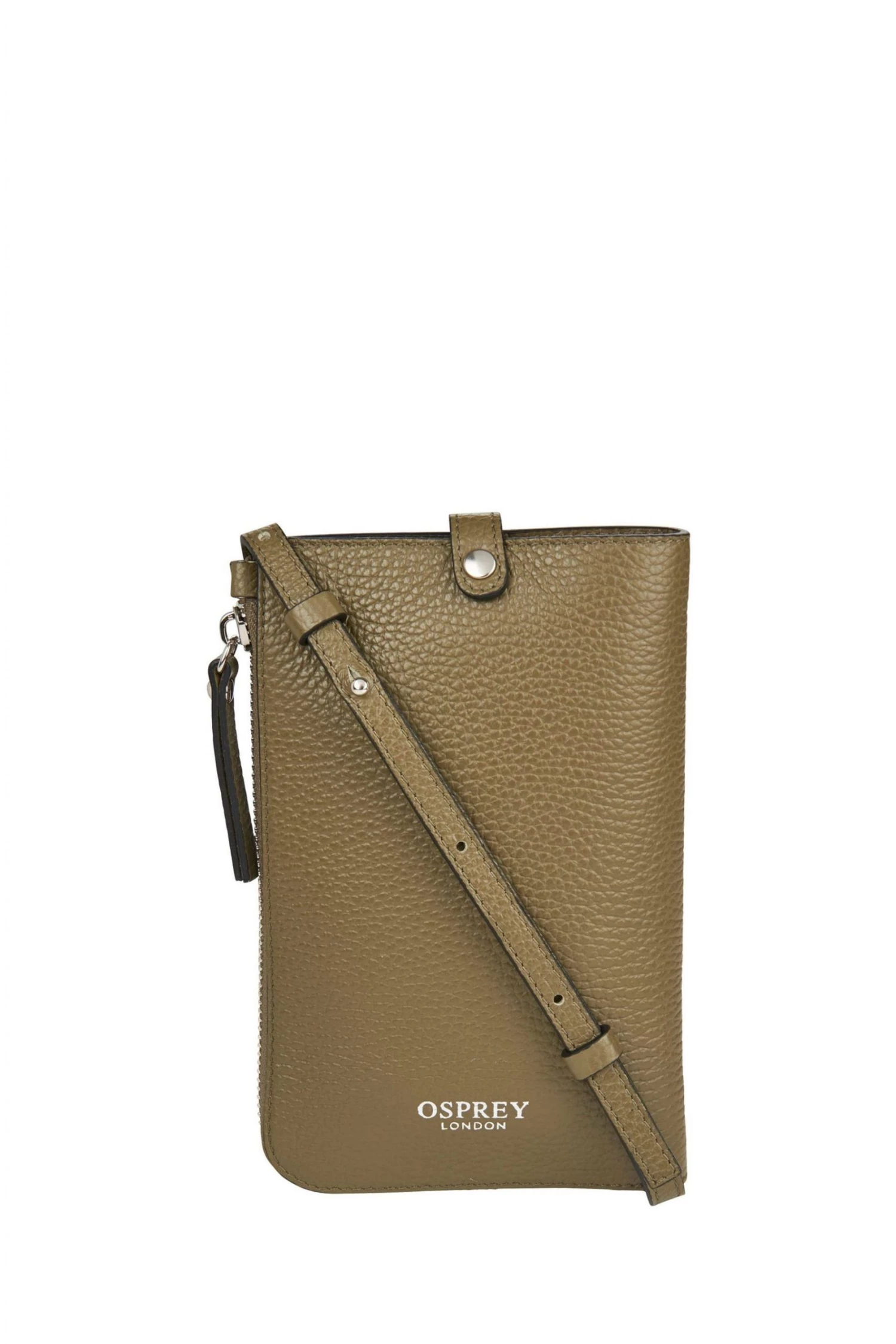 OSPREY LONDON Womens Electra Pebble Grain Leather Lanyard Phone Pouch Bag Cream 3 OSPREY LONDON Womens Electra Pebble Grain Leather Lanyard Phone Pouch Bag Cream - Image 3