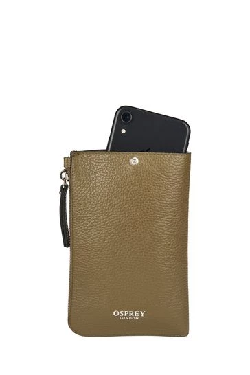 OSPREY LONDON Womens Electra Pebble Grain Leather Lanyard Phone Pouch Bag Cream 7 OSPREY LONDON Womens Electra Pebble Grain Leather Lanyard Phone Pouch Bag Cream - Image 7