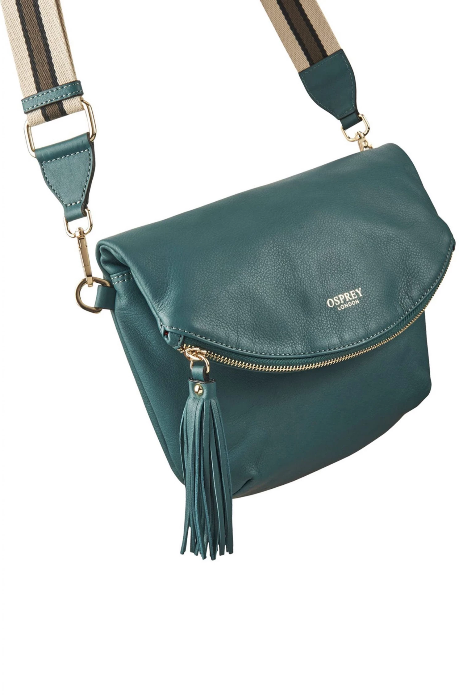 OSPREY LONDON Milano Smooth Calf Leather Blue Crossbody Bag 4 OSPREY LONDON Milano Smooth Calf Leather Blue Crossbody Bag - Image 4