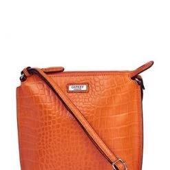 OSPREY LONDON Minster Croc Leather Cross Body Bag Orange Tang 11 OSPREY LONDON Minster Croc Leather Cross Body Bag Orange Tang -OSPREY LONDON Sales unnamed file 322