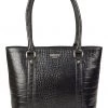 OSPREY LONDON Black The Grosvenor A4 Leather Tote Bag