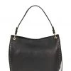 OSPREY LONDON Black Saddle Leather Lennox Hobo Bag