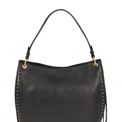OSPREY LONDON Black Saddle Leather Lennox Hobo Bag