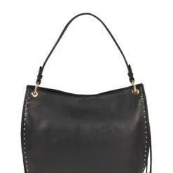 OSPREY LONDON Black Saddle Leather Lennox Hobo Bag -OSPREY LONDON Sales unnamed file 332