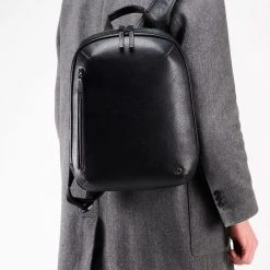 OSPREY LONDON Black Grainy Hide Leather Vince Backpack -OSPREY LONDON Sales unnamed file 34 scaled