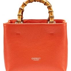 OSPREY LONDON Nappa Leather Mini Clio Grab Bag Orange 14 OSPREY LONDON Nappa Leather Mini Clio Grab Bag Orange -OSPREY LONDON Sales unnamed file 390